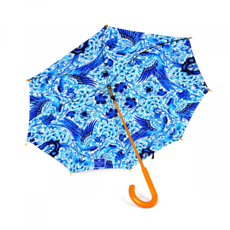 detail Originální deštník: Pávi, Royal Delft