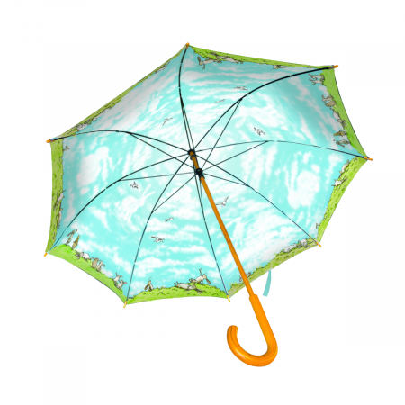 detail Originální deštník: Králík kouká do nebe