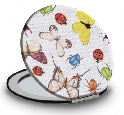 Designové cestovní zrcátko: Motýlci a beruška