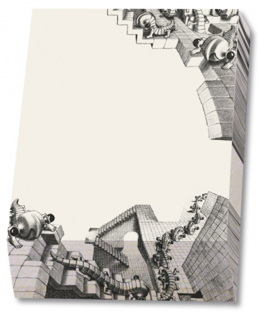 detail Poznámkový blok 9,5 x 13,5 cm 164 listů: Schody do nebe, M.C. Escher
