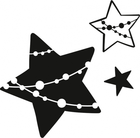 detail Dřevěné razítko 7,1x6,9cm, Hvězdy