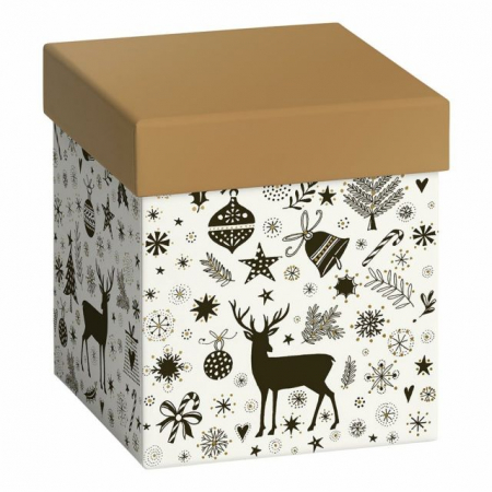 detail Dárková krabička 11x11x12cm, Vánoce