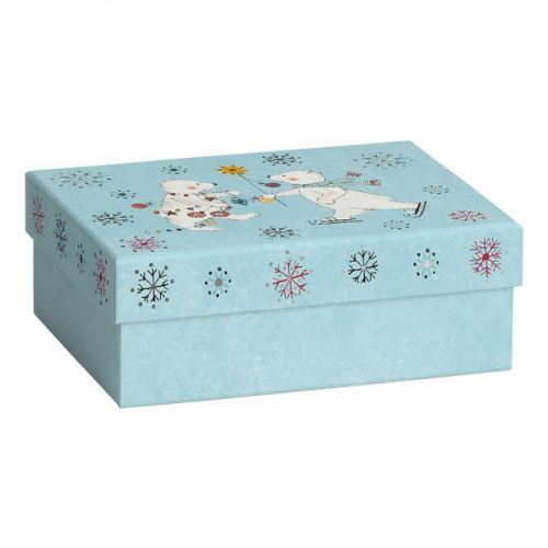 Dárková krabička 12x16,5x6cm A6+, sněhulák