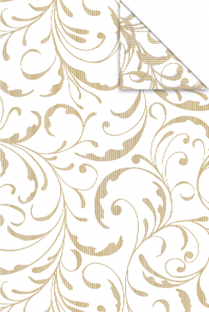 detail Průsvitný celofán role 70x200cm, Zlatý ornament