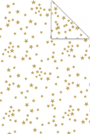 detail Průsvitný celofán 70x200cm Zlaté hvězdičky