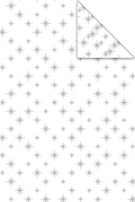 Průsvitný celofán 70x200cm Stříbrné hvězdičky