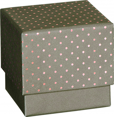 Dárková krabička 7,5x7,5x7,5cm, Metalický puntík