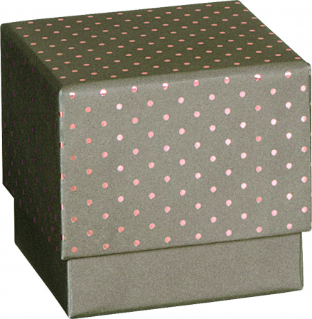 detail Dárková krabička 7,5x7,5x7,5cm, Metalický puntík
