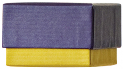Dárková krabička 6x6x4cm žlutá/fialová