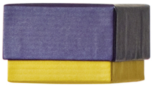 detail Dárková krabička 6x6x4cm žlutá/fialová