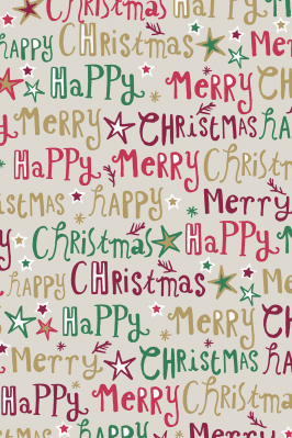 Dárkový papír role 70x200 cm, Šťastné a veselé Vánoce