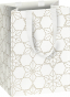 náhled Dárková MINI taštička 10x8x14cm, Grafická hvězda, bílá