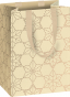 náhled Dárková MINI taštička 10x8x14cm, Grafická hvězda, krémová
