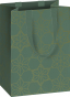 náhled Dárková MINI taštička 10x8x14cm, Grafická hvězda, zelená