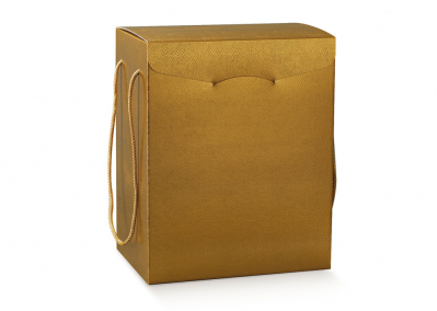 Dárková skládací krabička 29x35,5x19,5cm, Zlatá kůže
