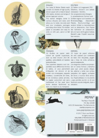 detail Kniha se štítky, samolepkami a páskami, Natural History - The Pepin Press