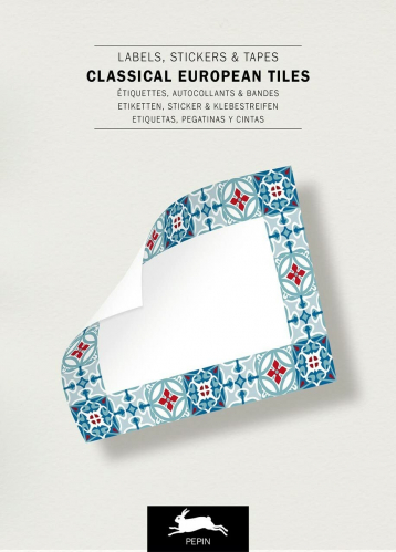 Kniha se štítky, samolepkami a páskami, European Tiles - The Pepin Press