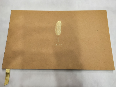 Papette Notebook A4 20,5x34cm, Peříčko, kraftový