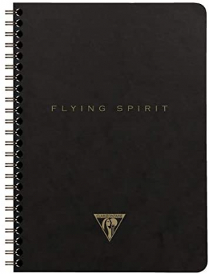 Kroužkový blok Flying Spirit, černý, A5, 60 listů, linkovaný