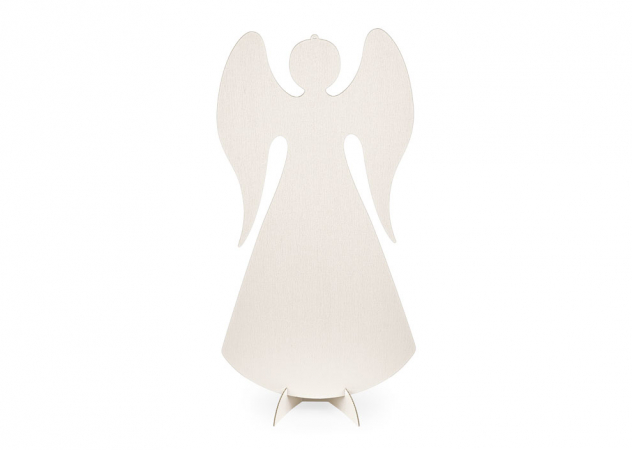 detail Dekorativní kartonový andělíček 60 cm břidlicově bílý