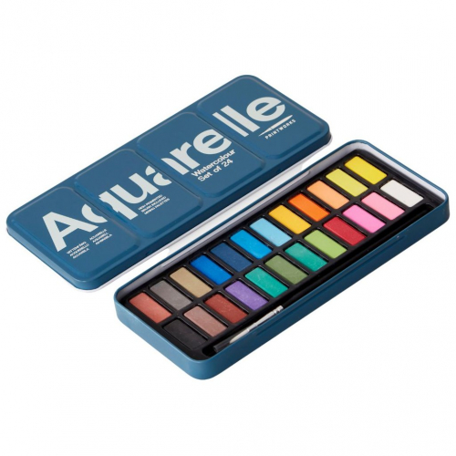 Sada vodových barev se štětcem Aquarelle 24ks - Printworks