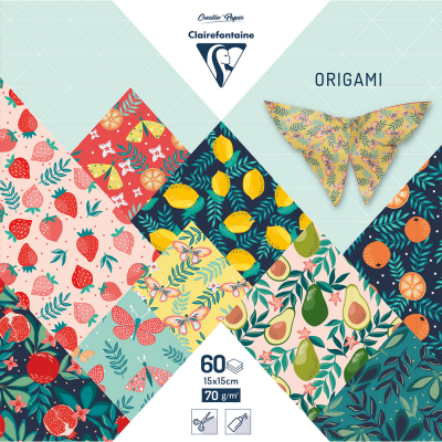 Origami papír, 60 listů, Ovocná zahrada
