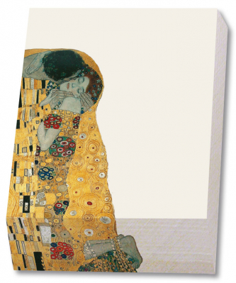 Poznámkový blok 9,5 x 13,5 cm 164 listů Polibek, Gustav Klimt