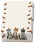 náhled Poznámkový blok 9,5 x 13,5 cm 164 listů: Kočky a motýli