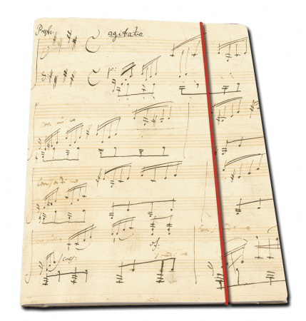 detail Portfolio s gumou A4, Beethovenova sonáta