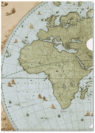 detail L-desky fóliové A4, Mapa světa