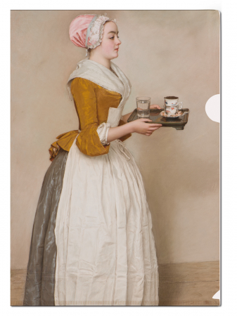 detail L-desky fóliové A4: Dívka s čokoládou, Jean-Etienne Liotard, SKD