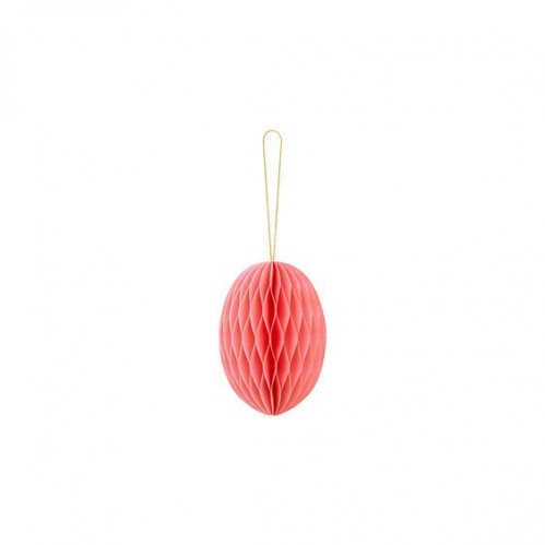 Skládací dekorace vajíčko 12 cm, červené - PartyDeco