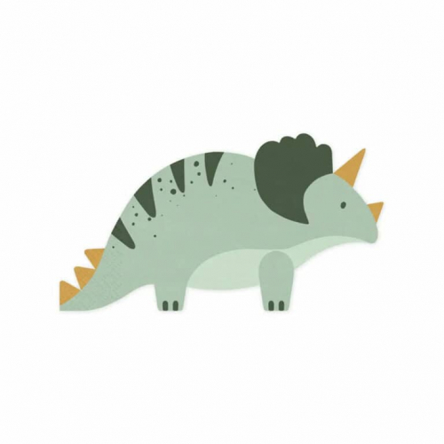 Ubrousky Triceratops 12ks, 18x10cm - PartyDeco