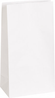 Set papírových sáčků 12x6x21cm, bílá