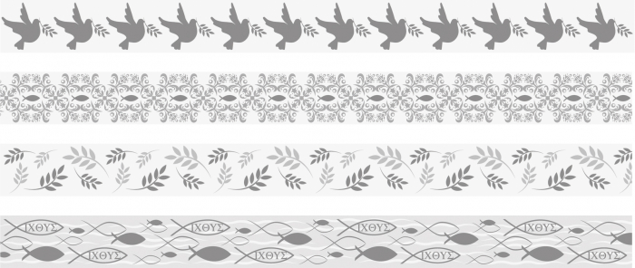 detail Dekorační páska Holubičky a ratolest, 4 varianty