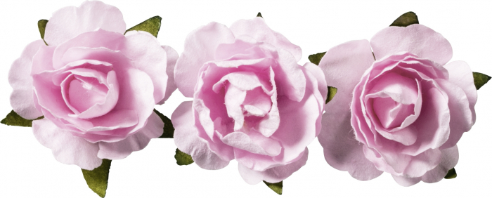 detail Papírová květina 2,5 cm, růžová, 12 ks