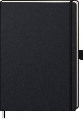 Notebook A4 Kompagnon, černý, linkovaný