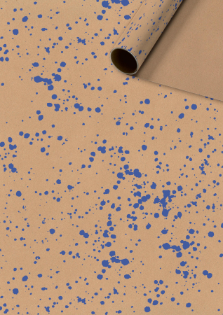 detail Dárkový papír role 70x200cm Modré kapky