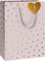 náhled Dárková taška 25x13x33cm: Ama rosa, Zlaté srdce