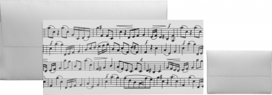 Dárková obálka na peníze nebo voucher 11x23cm, Mozart