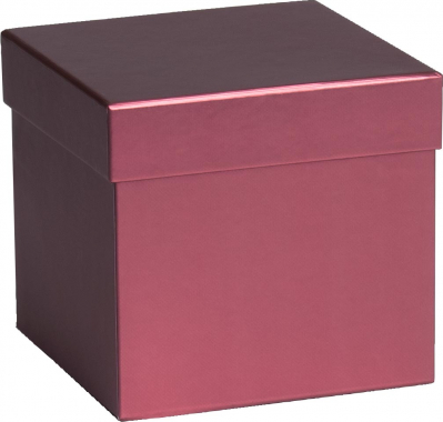 Dárková krabička 13.5x13.5x12.5cm, Sensual Colour bordó