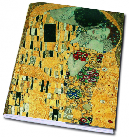 detail Sešit A5, Polibek, Gustav Klimt, linkovaný