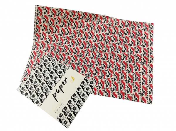 detail Set dárkových papírů v bloku 50x70cm, Papíry s motivem zvířat