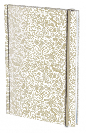 detail Stylový zápisník s gumičkou A5, Zlatý dekor