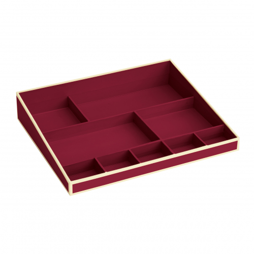 Organizér na pracovní stůl, 30,2x24,8x5,6cm, tmavá červená - Semicolon