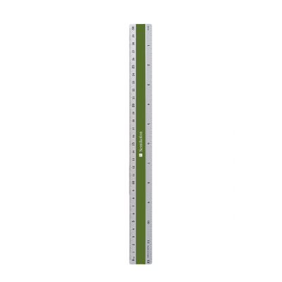 Hliníkové pravítko 30 cm, irská zelená