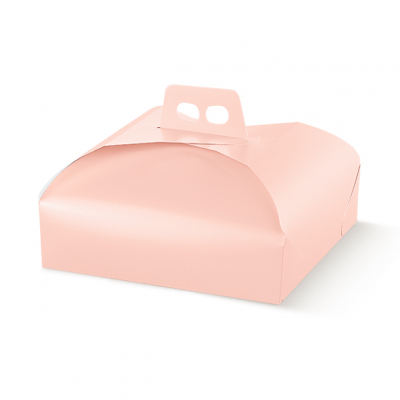 Dárková skládací krabička 21X21X7cm, DORTÍK, perleťová růžová