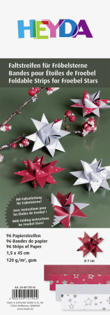 detail Skládací papírové pásky 1,5x45cm, Vánoční hvězdy