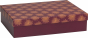 náhled Dárková krabička 23.5cmx33cmx8cm A4+, Hvězdice bordó