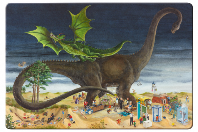 detail Prostírání: Drak a Dinosaur